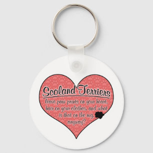 Scoland Terrier Paw Prints Dog Humour Key Ring