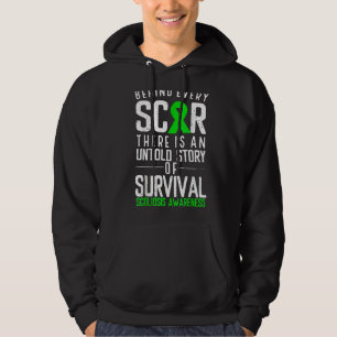 Scoliosis Awareness Every Scar Back Surgery Green Hoodie