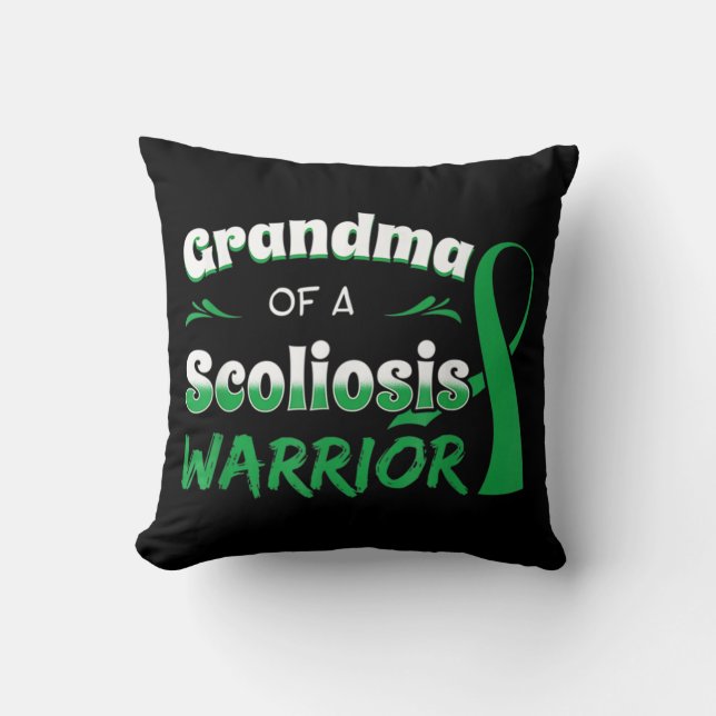 Scoliosis Awareness Orthopaedic Scoliometer Grandm Cushion (Front)