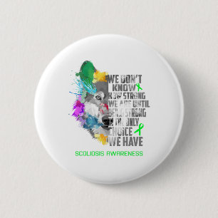 Scoliosis Awareness Ribbon Support Gifts 6 Cm Round Badge