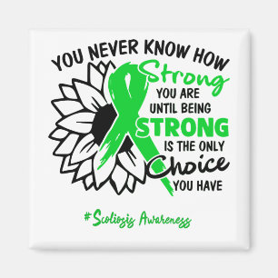 Scoliosis Awareness Ribbon Support Gifts Magnet