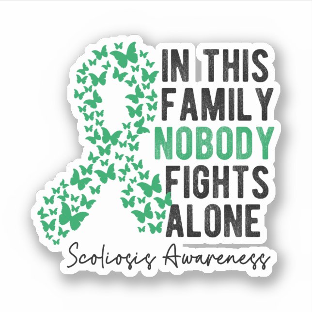 Scoliosis Awareness, Scoliosis Awareness Ribbon (Front)