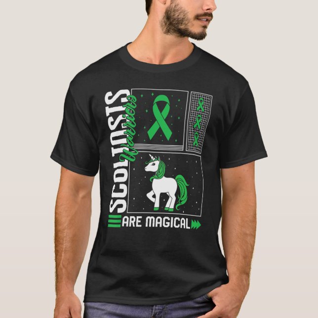 Scoliosis Awareness Scoliosis Warriors Are Magical T-Shirt (Front)