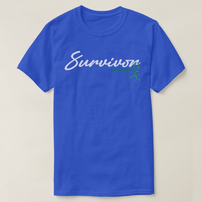 Scoliosis Awareness Survivor Glitter Ribbon Hope F T-Shirt (Design Front)