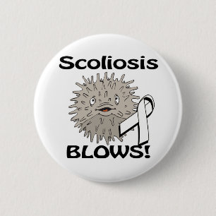 Scoliosis Blows Awareness Design 6 Cm Round Badge