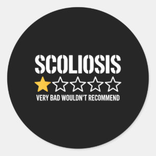 Scoliosis Design for Men Women Kids Spine Surgery Classic Round Sticker