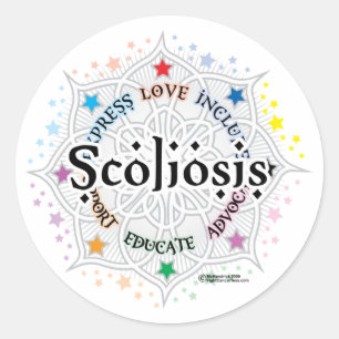 Scoliosis Lotus Classic Round Sticker
