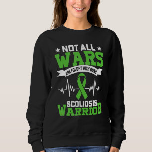 Scoliosis - Spine Back Surgery Ribbon Scoliosis Aw Sweatshirt