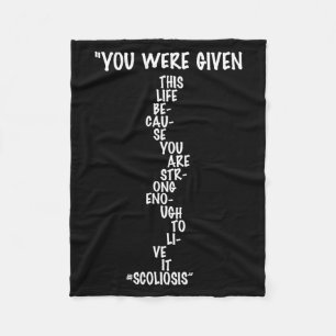 Scoliosis Warrior Green Back Brace Spine Awareness Fleece Blanket