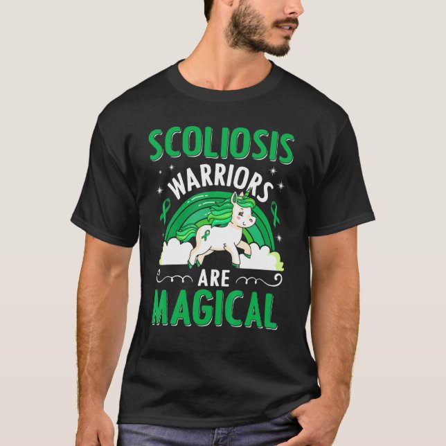 Scoliosis Warriors Are Magical Scoliosis Awareness T-Shirt (Front)