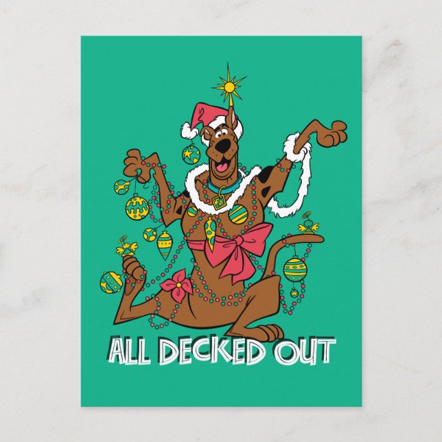 Scooby-Doo All Decked Out Holiday Postcard (Front)