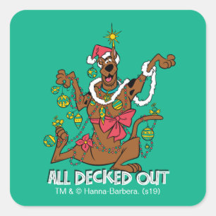 Scooby-Doo All Decked Out Square Sticker