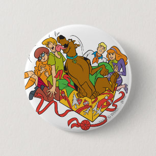 Scooby-Doo and Gang Christmas 6 Cm Round Badge