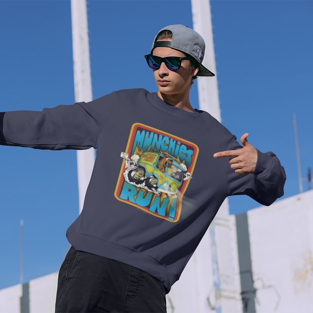 Scooby-Doo and Shaggy "Munchies Run!" Sweatshirt (Person wearing sweater in larger size)