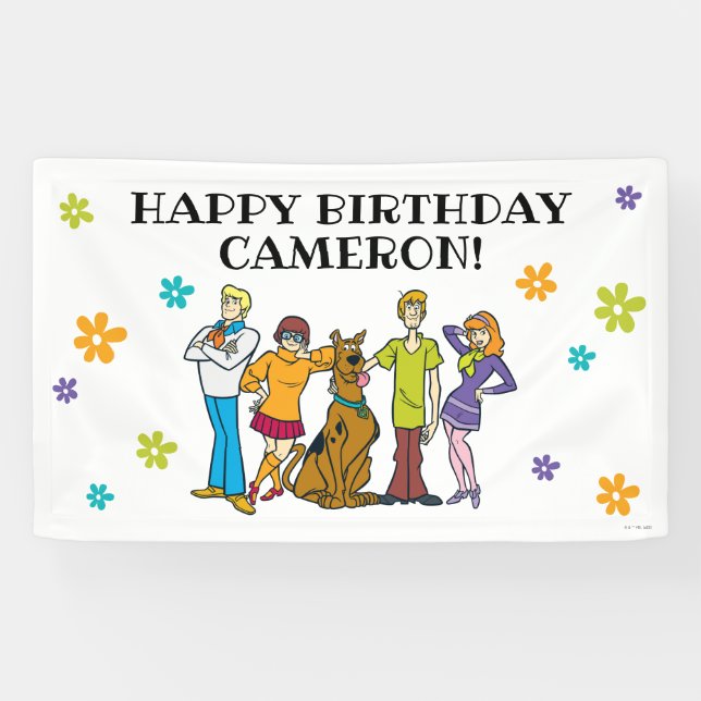 Scooby-Doo and the Gang Birthday Banner (Horizontal)