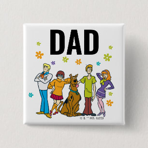 Scooby-Doo and the Gang Birthday Dad 15 Cm Square Badge