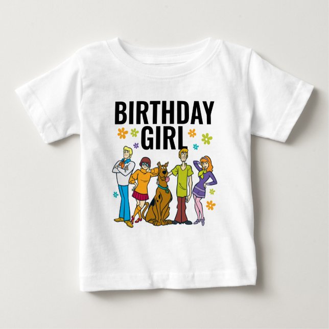 Scooby-Doo and the Gang Birthday Girl Baby T-Shirt (Front)