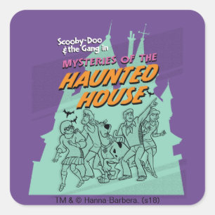 Scooby-Doo and the Gang "Haunted House" Square Sticker