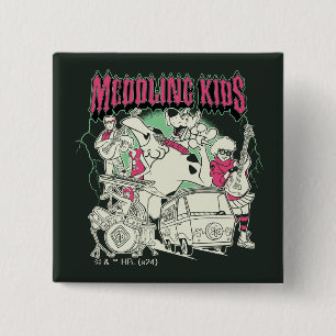 Scooby-Doo and the Gang Meddling Kids Punk Band 15 Cm Square Badge