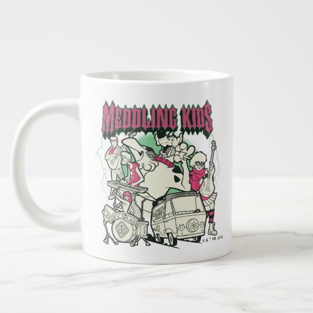 Scooby-Doo and the Gang Meddling Kids Punk Band Large Coffee Mug (Left)
