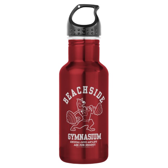 Scooby-Doo "Beachside Gymnasium" Weightlifting 532 Ml Water Bottle (Front)