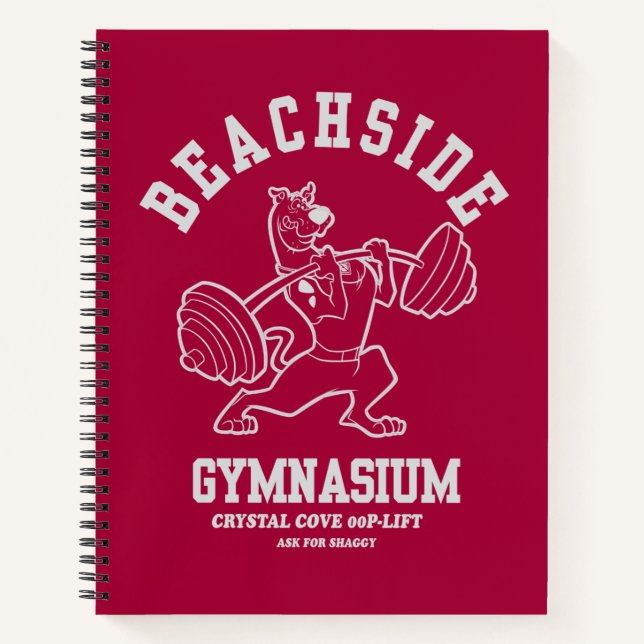 Scooby-Doo "Beachside Gymnasium" Weightlifting Notebook (Front)