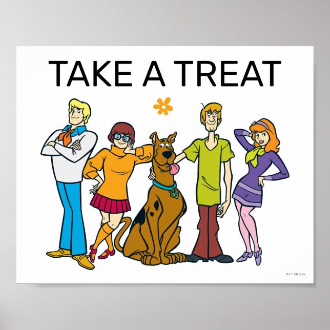 Scooby-Doo Birthday Take A Treat Sign (Front)