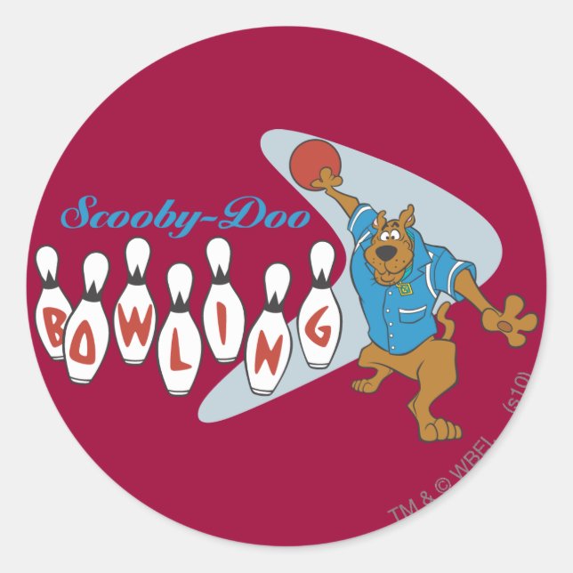 Scooby-Doo Boliches Classic Round Sticker (Front)