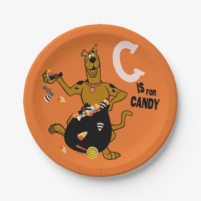 Scooby-Doo | C is for Candy Paper Plate (Front)
