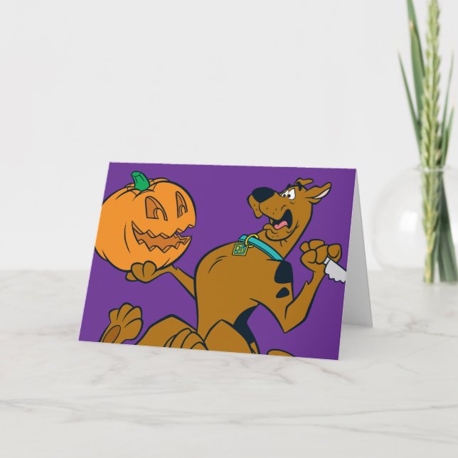 Scooby-Doo Carving Pumpkin Card (Front)
