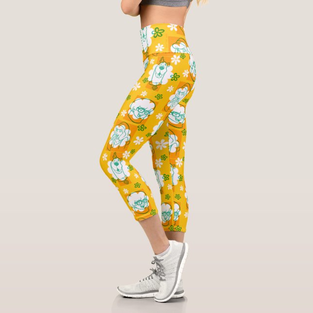 Scooby-Doo | Character Floral Pattern Capri Leggings (Left)