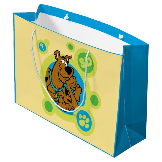 Scooby-Doo Circles SD Badge Large Gift Bag (Back Angled)