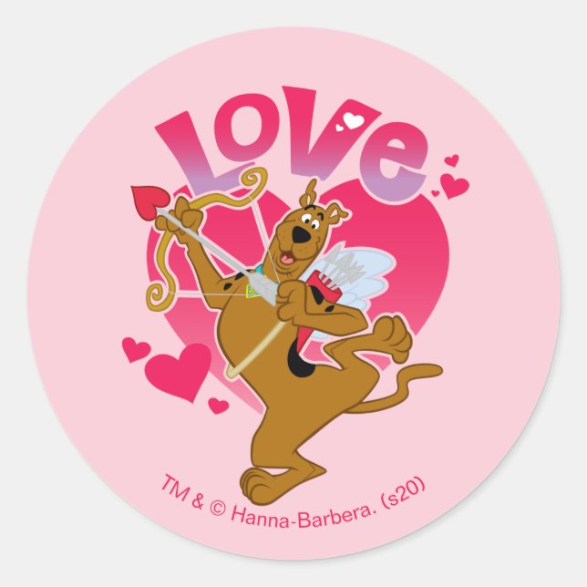 Scooby-Doo Cupid - Love Classic Round Sticker (Front)