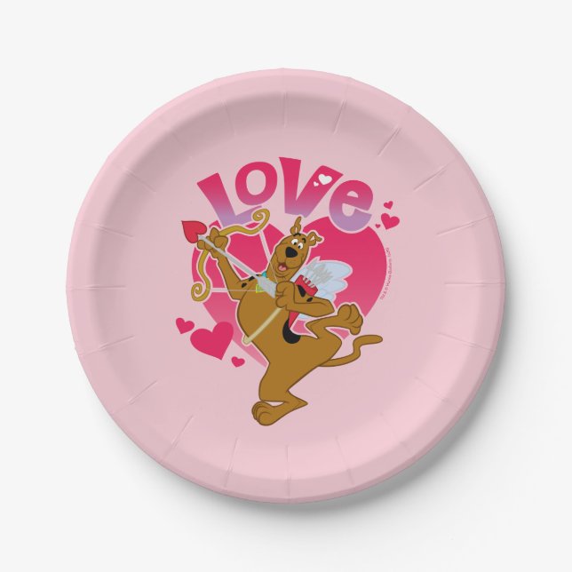 Scooby-Doo Cupid - Love Paper Plate (Front)