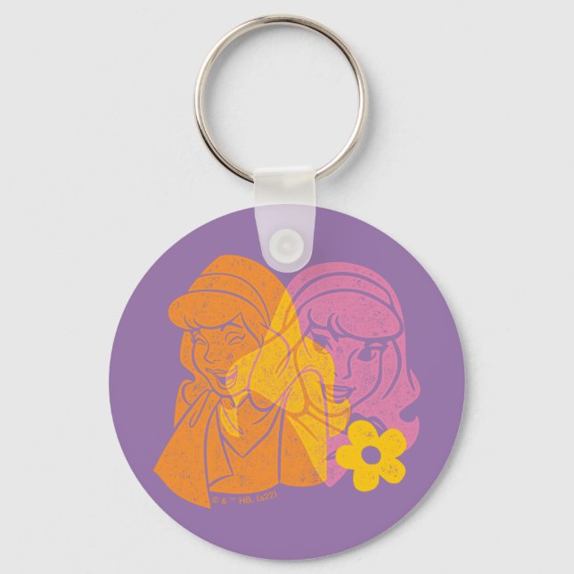 Scooby-Doo | Daphne Flower Portrait Key Ring (Front)