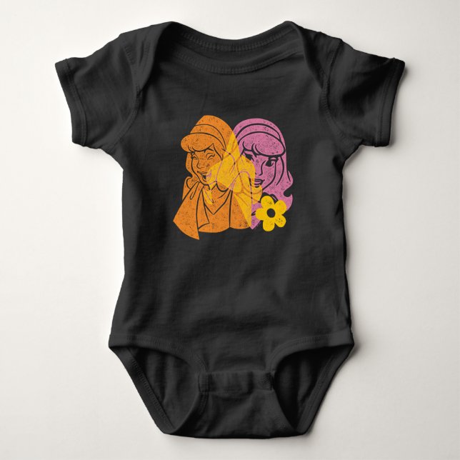 Scooby-Doo | Daphne Flower Potrait Baby Bodysuit (Front)