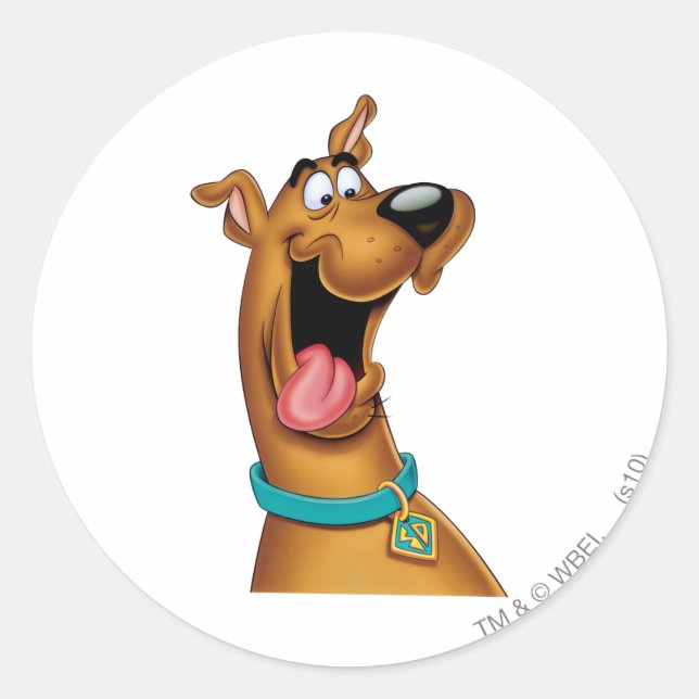 Scooby-Doo Excited Face Classic Round Sticker (Front)