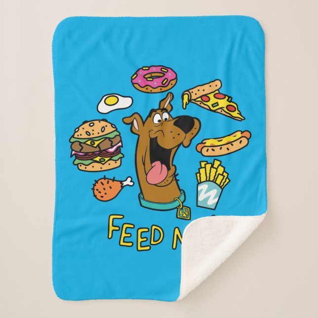 Scooby-Doo Feed Me! Sherpa Blanket (Front)