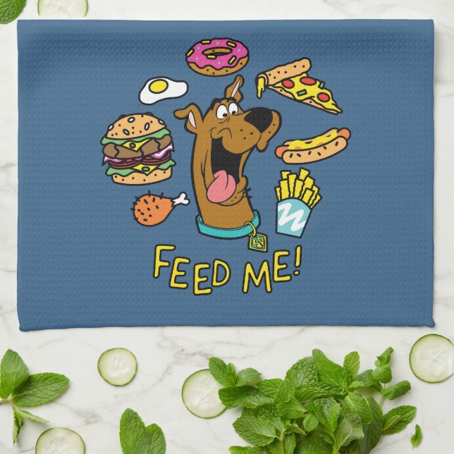 Scooby-Doo Feed Me! Tea Towel (Folded)