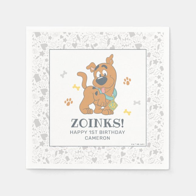Scooby-Doo First Birthday Napkin (Front)