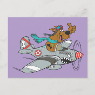 Scooby-Doo Flying Plane Postcard