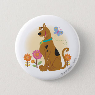 Scooby-Doo Following Butterfly 6 Cm Round Badge