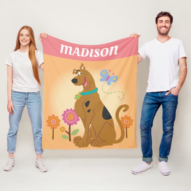 Scooby-Doo Following Butterfly Fleece Blanket (In Situ)