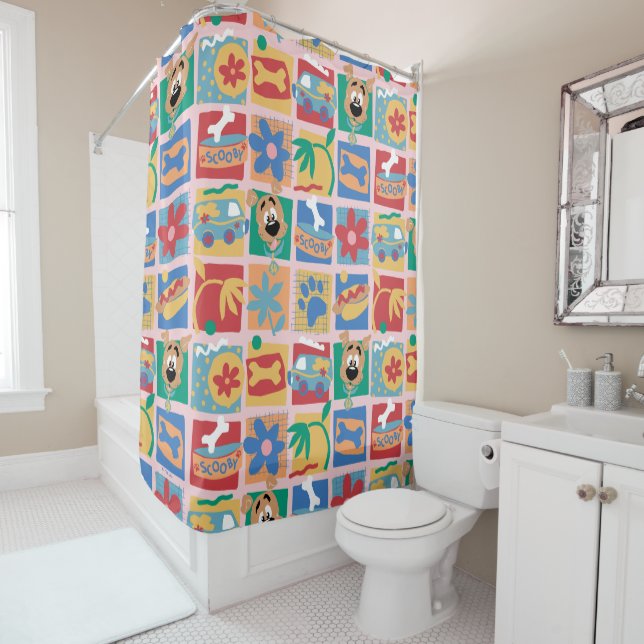 Scooby-Doo | Fun Baby Pattern Shower Curtain (In Situ)