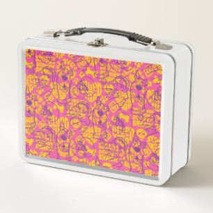 Scooby-Doo   Funky Flower Pattern Metal Lunch Box