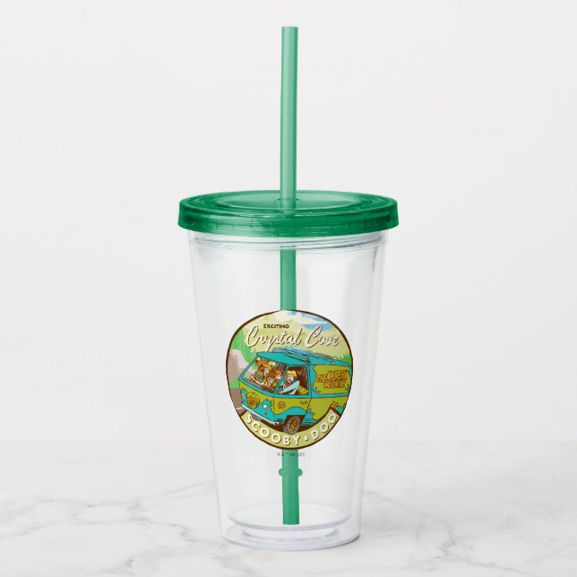 Scooby-Doo | Gang Driving Through "Crystal Cove" Acrylic Tumbler (Front)