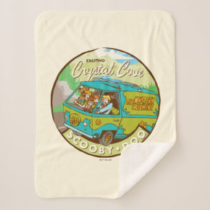 Scooby-Doo   Gang Driving Through "Crystal Cove" Sherpa Blanket