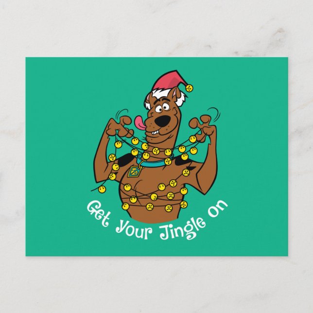 Scooby-Doo "Get Your Jingle On" Holiday Postcard (Front)