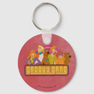 Scooby-Doo   "Groovy Gang" Retro Cartoon Graphic Key Ring