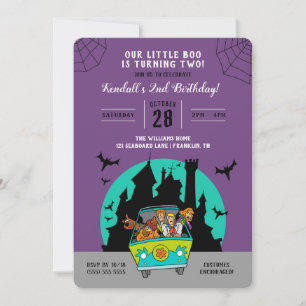 Scooby-Doo   Halloween 2nd Birthday Invitation